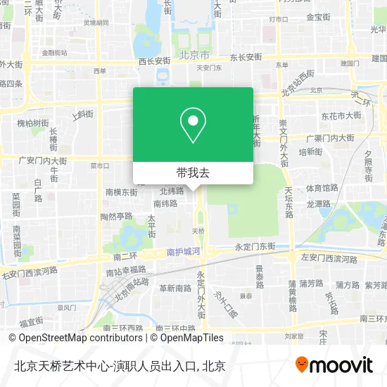北京天桥艺术中心-演职人员出入口地图
