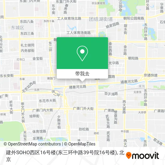 建外SOHO西区16号楼(东三环中路39号院16号楼)地图