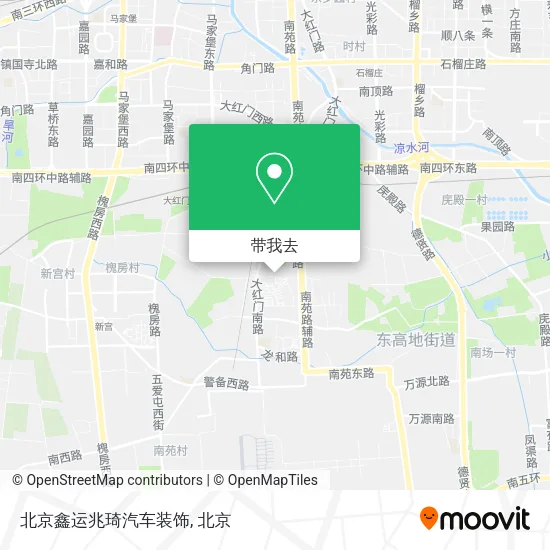 北京鑫运兆琦汽车装饰地图