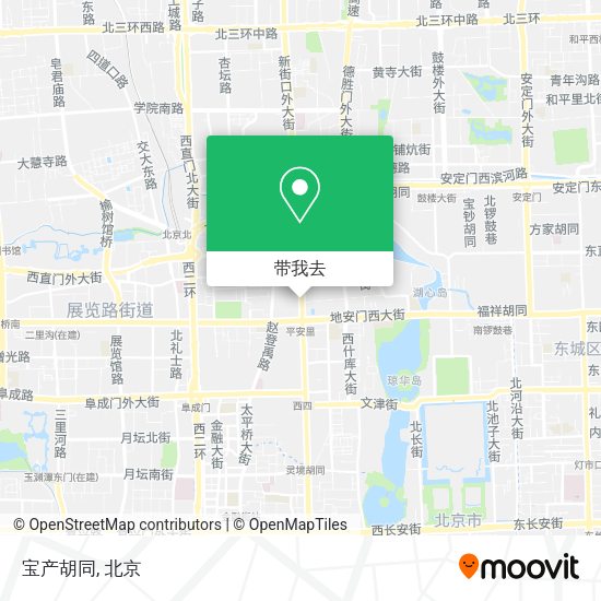 宝产胡同地图