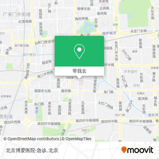 北京博爱医院-急诊地图
