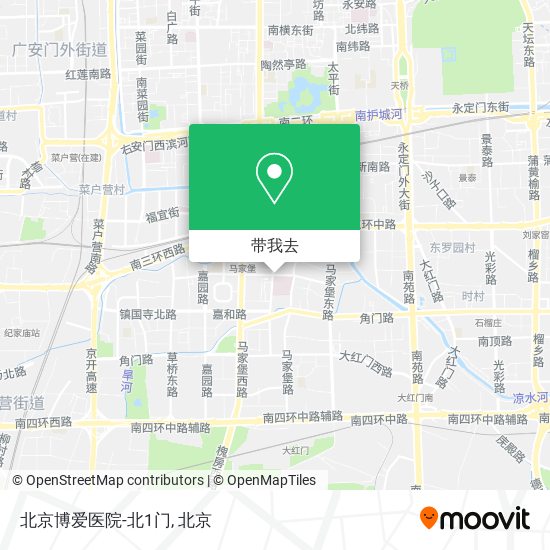 北京博爱医院-北1门地图