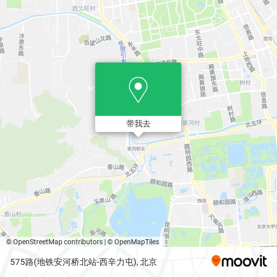 575路(地铁安河桥北站-西辛力屯)地图