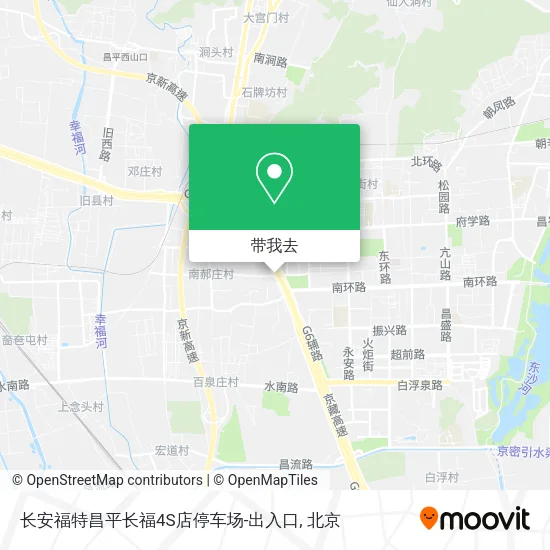 长安福特昌平长福4S店停车场-出入口地图