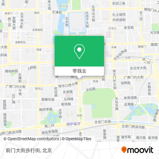 前门大街步行街地图
