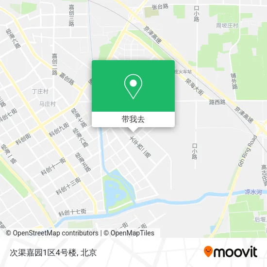 次渠嘉园1区4号楼地图