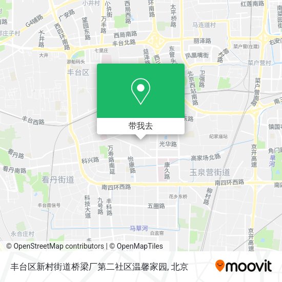 丰台区新村街道桥梁厂第二社区温馨家园地图