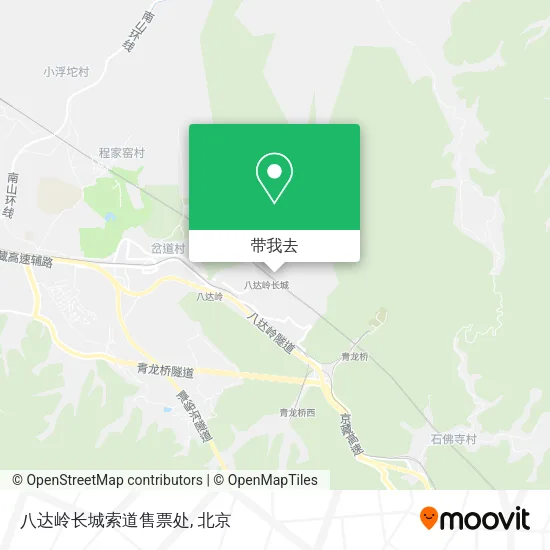 八达岭长城索道售票处地图