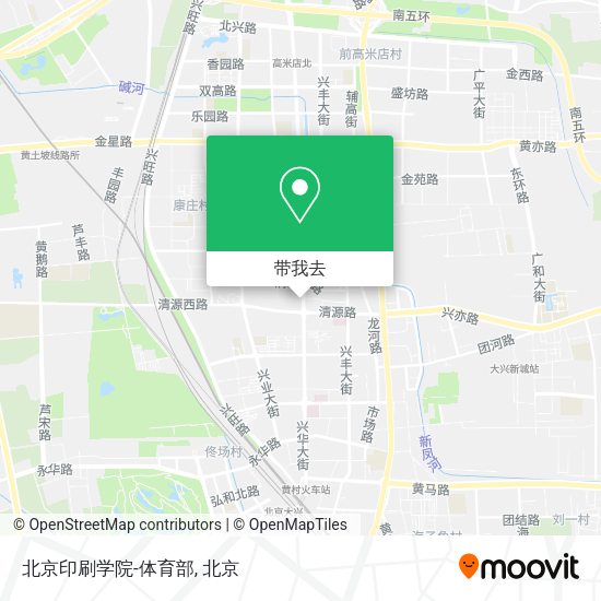 北京印刷学院-体育部地图