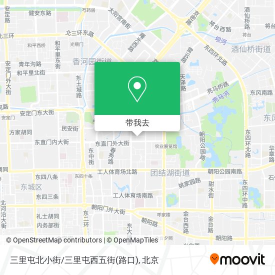 三里屯北小街/三里屯西五街(路口)地图