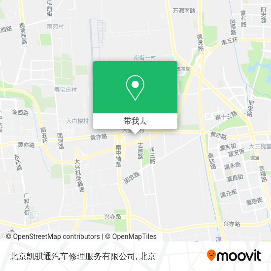 北京凯骐通汽车修理服务有限公司地图