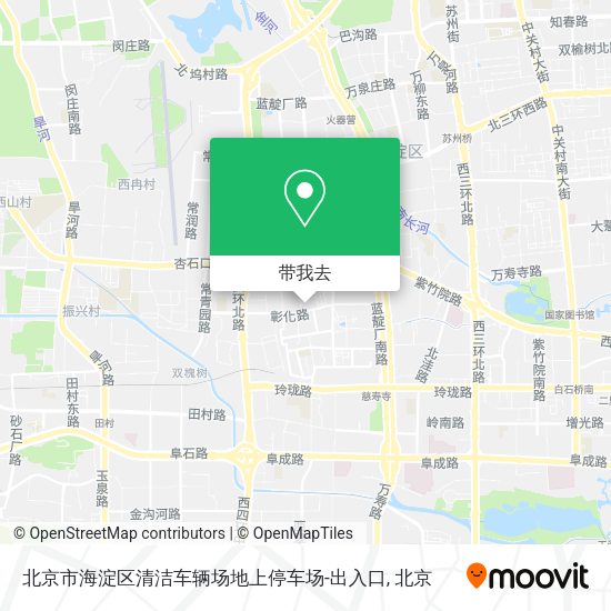 北京市海淀区清洁车辆场地上停车场-出入口地图