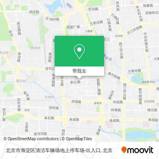 北京市海淀区清洁车辆场地上停车场-出入口地图