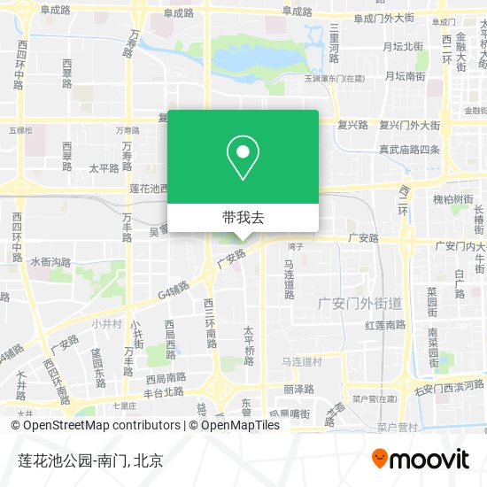莲花池公园-南门地图