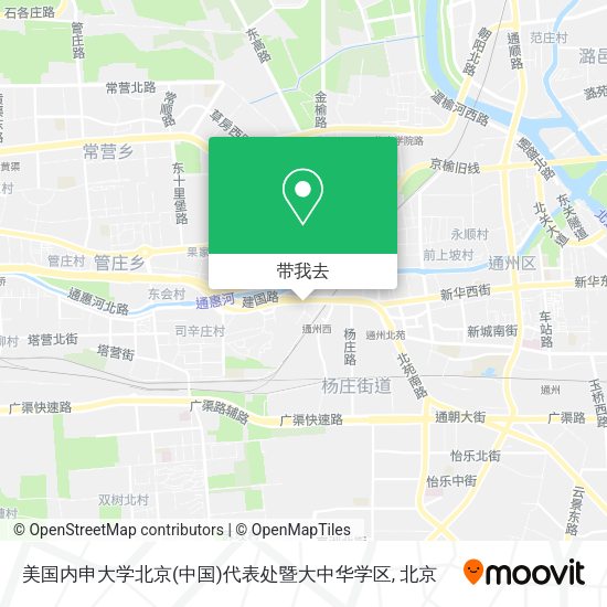 美国内申大学北京(中国)代表处暨大中华学区地图