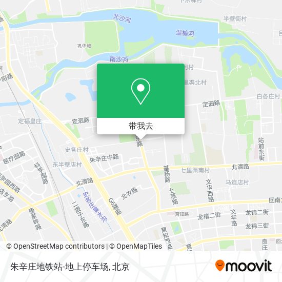 朱辛庄地铁站-地上停车场地图