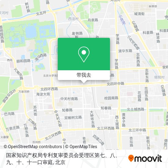 国家知识产权局专利复审委员会受理区第七、八、九、十、十一口审庭地图