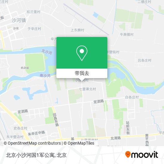 北京小沙河国1军公寓地图