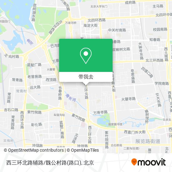 西三环北路辅路/魏公村路(路口)地图