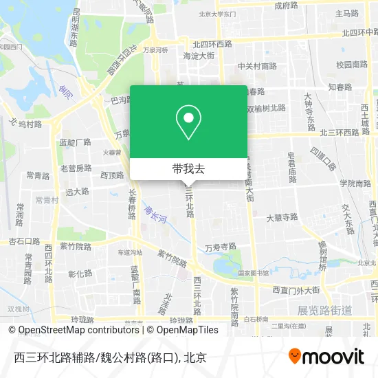 西三环北路辅路/魏公村路(路口)地图