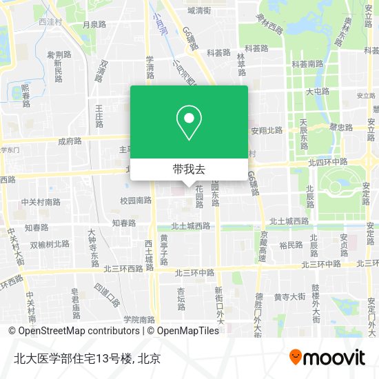 北大医学部住宅13号楼地图