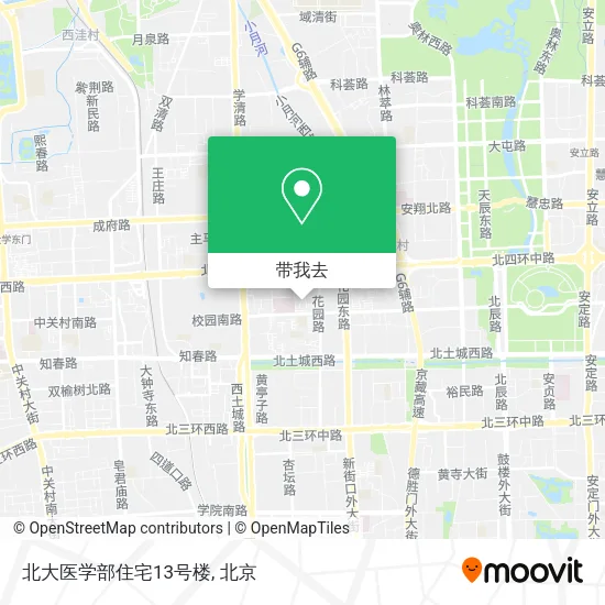 北大医学部住宅13号楼地图