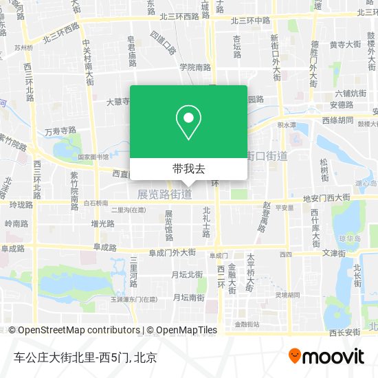 车公庄大街北里-西5门地图