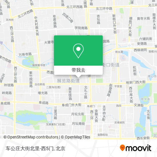 车公庄大街北里-西5门地图