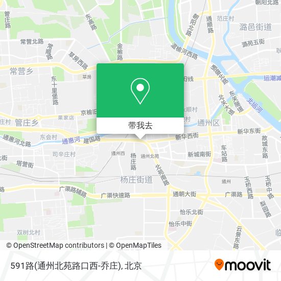 591路(通州北苑路口西-乔庄)地图