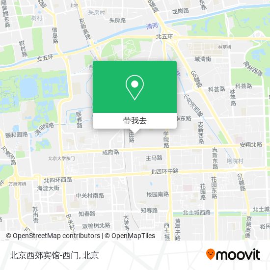 北京西郊宾馆-西门地图