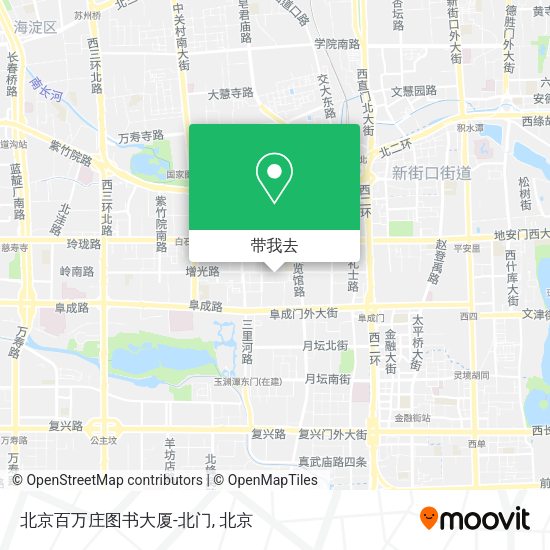 北京百万庄图书大厦-北门地图