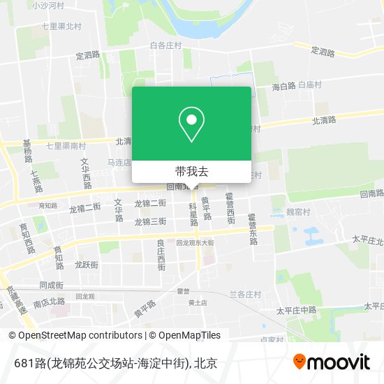 681路(龙锦苑公交场站-海淀中街)地图