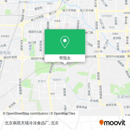北京南苑天瑞冷冻食品厂地图
