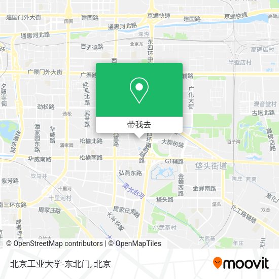 北京工业大学-东北门地图