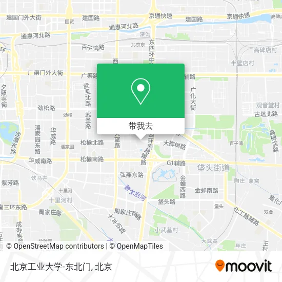 北京工业大学-东北门地图