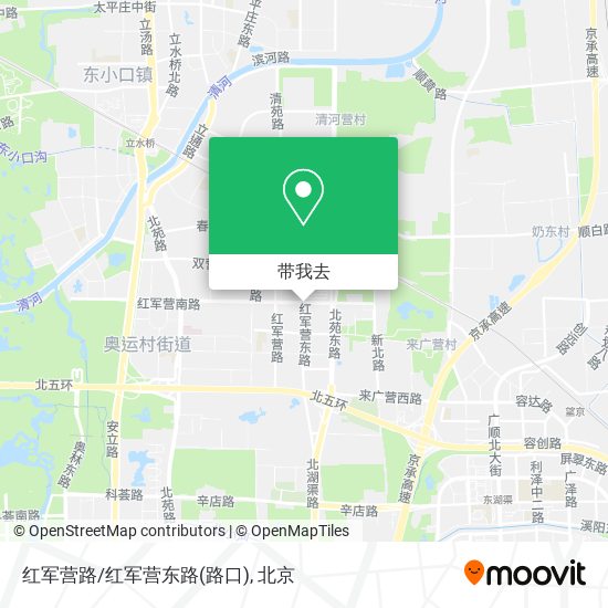 红军营路/红军营东路(路口)地图