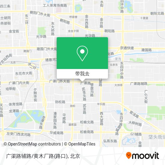 广渠路辅路/黄木厂路(路口)地图