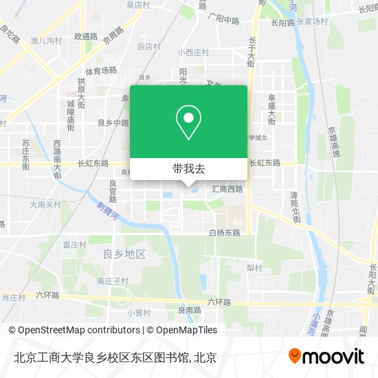 北京工商大学良乡校区东区图书馆地图