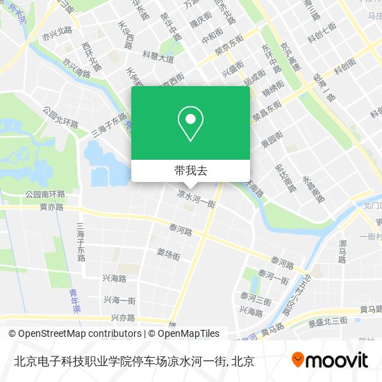 北京电子科技职业学院停车场凉水河一街地图