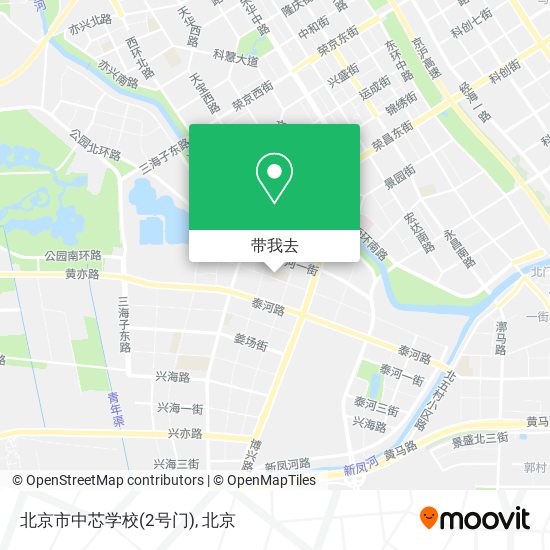 北京市中芯学校(2号门)地图