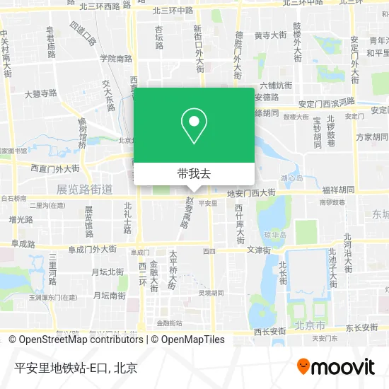平安里地铁站-E口地图
