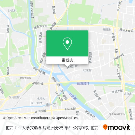 北京工业大学实验学院通州分校-学生公寓D栋地图