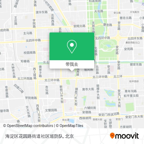 海淀区花园路街道社区巡防队地图