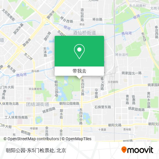 朝阳公园-东5门检票处地图