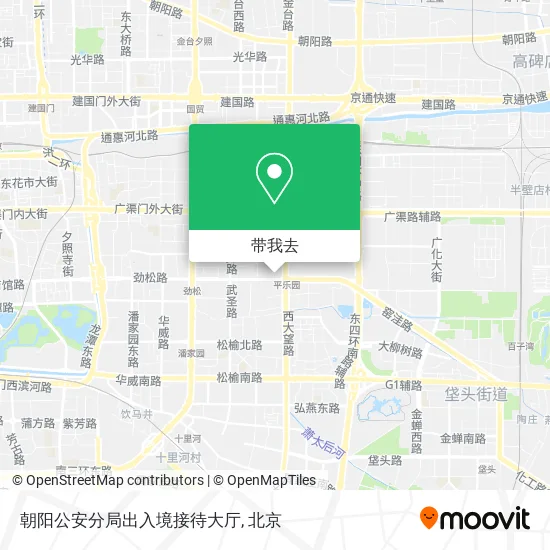 朝阳公安分局出入境接待大厅地图