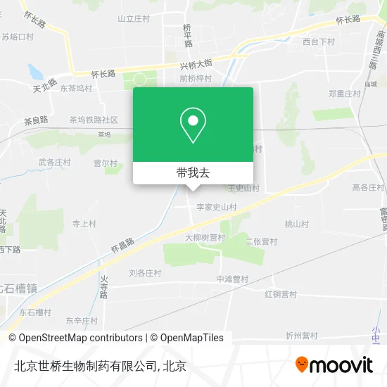 北京世桥生物制药有限公司地图