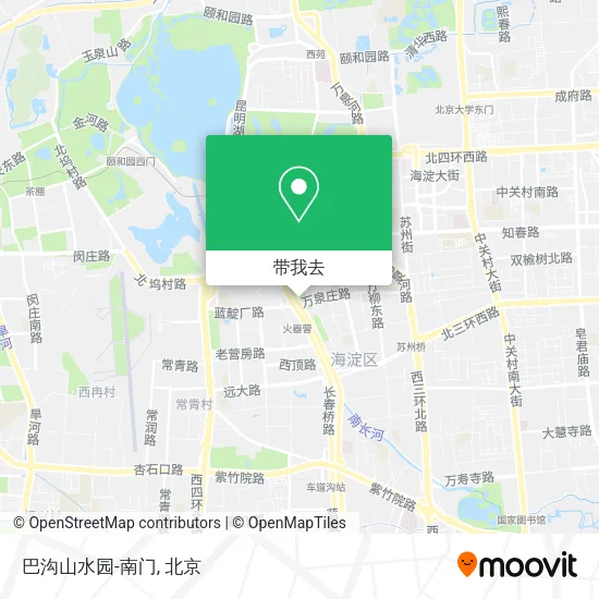 巴沟山水园-南门地图