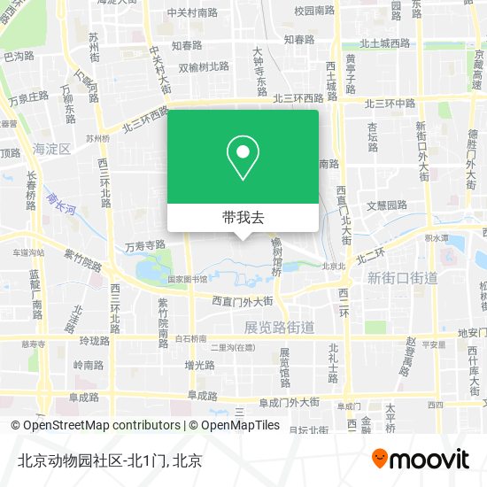 北京动物园社区-北1门地图