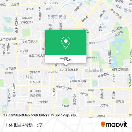 工体北里-4号楼地图