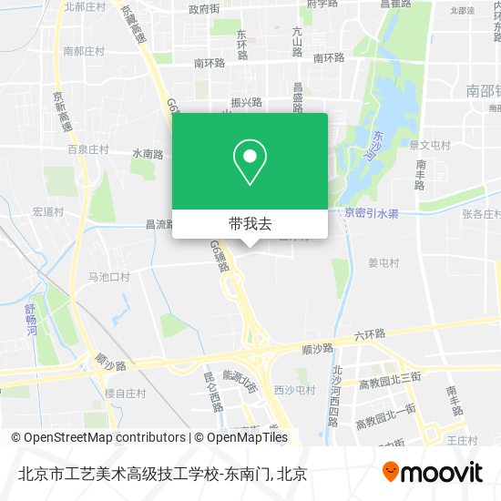 北京市工艺美术高级技工学校-东南门地图